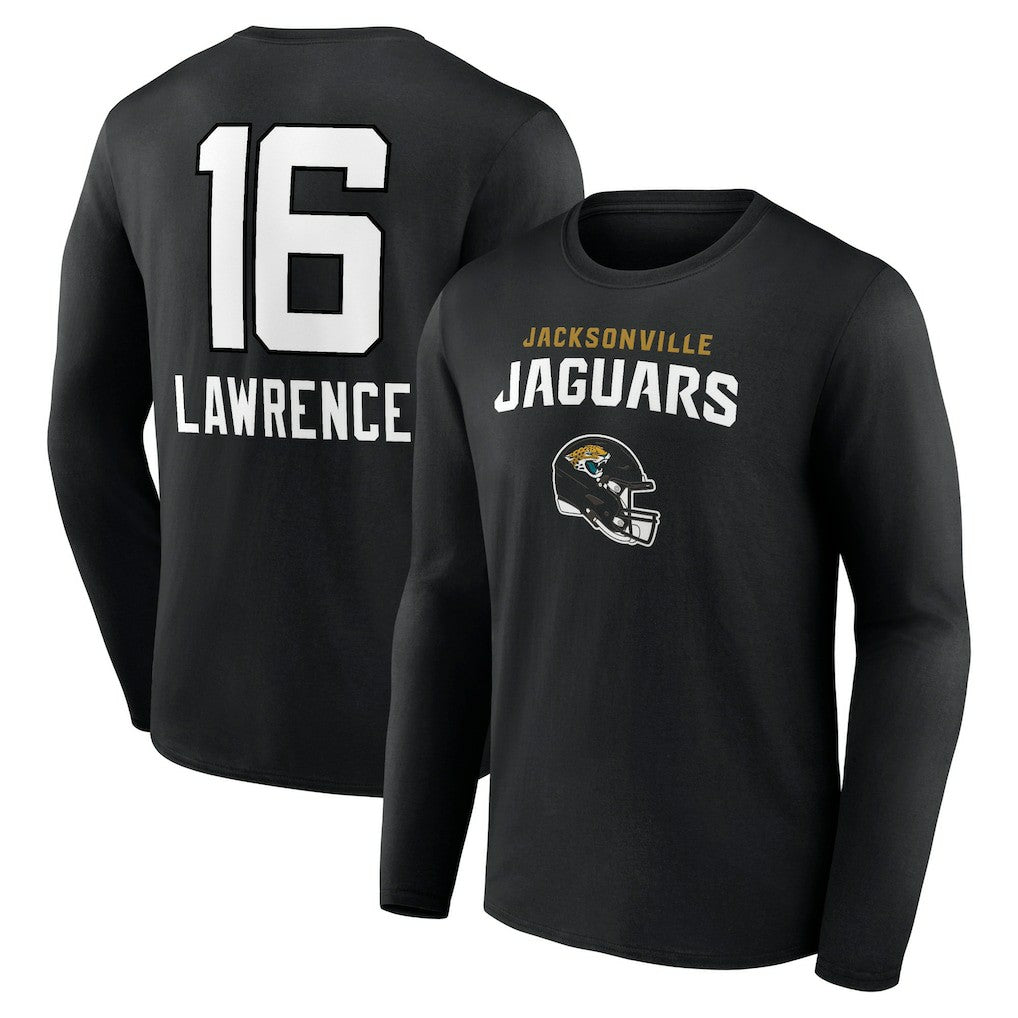 Trevor Lawrence Jacksonville Jaguars Team Wordmark Long Sleeve T-Shirt Black | NFL