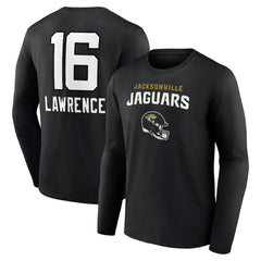 Trevor Lawrence Jacksonville Jaguars Team Wordmark Long Sleeve T-Shirt Black | NFL