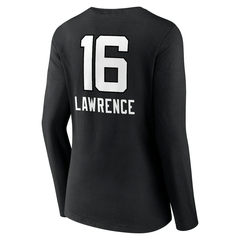 Trevor Lawrence Jacksonville Jaguars Women's Team Wordmark Long Sleeve V-Neck T-Shirt Black | NFL