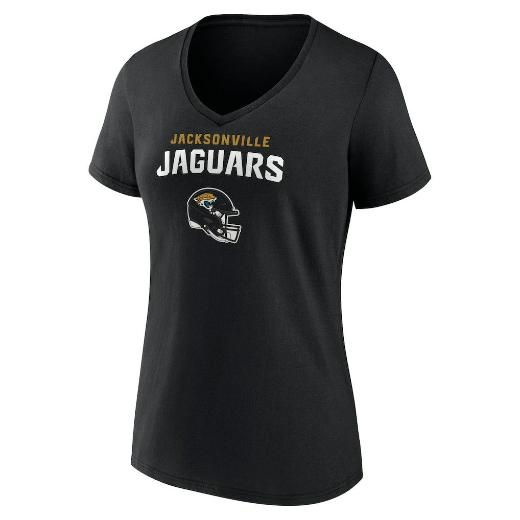 Trevor Lawrence Jacksonville Jaguars Women's Team Wordmark Name & Number V-Neck T-Shirt Black | NFL