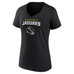 Trevor Lawrence Jacksonville Jaguars Women's Team Wordmark Name & Number V-Neck T-Shirt Black | NFL