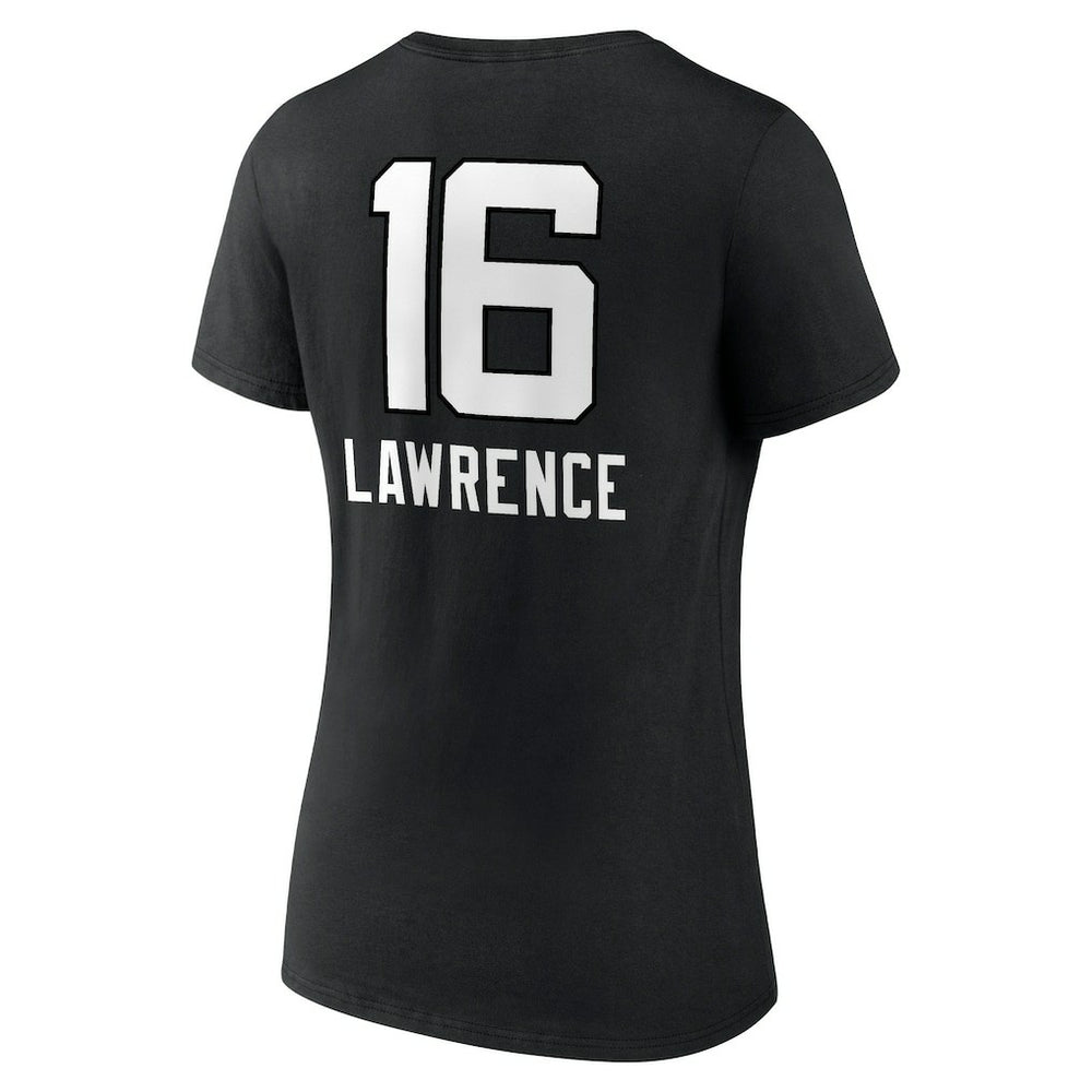 Trevor Lawrence Jacksonville Jaguars Women's Team Wordmark Name & Number V-Neck T-Shirt Black | NFL
