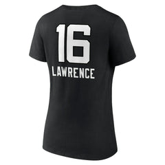 Trevor Lawrence Jacksonville Jaguars Women's Team Wordmark Name & Number V-Neck T-Shirt Black | NFL
