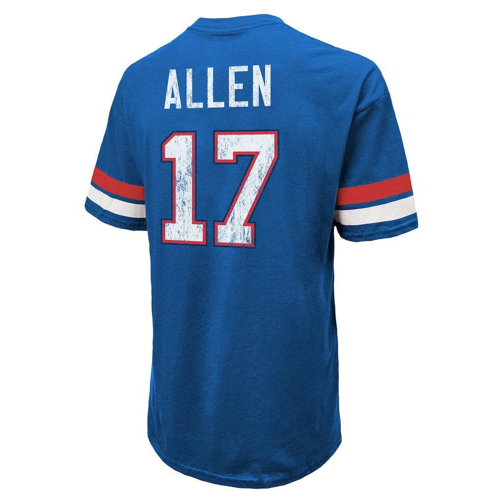 Josh Allen Buffalo Bills Majestic Threads Name & Number Oversize Fit T-Shirt Royal | NFL