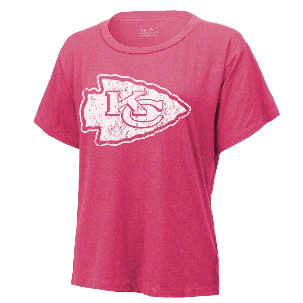 Patrick Mahomes Kansas City Chiefs Majestic Threads Women's Name & Number T-Shirt Pink | NFL