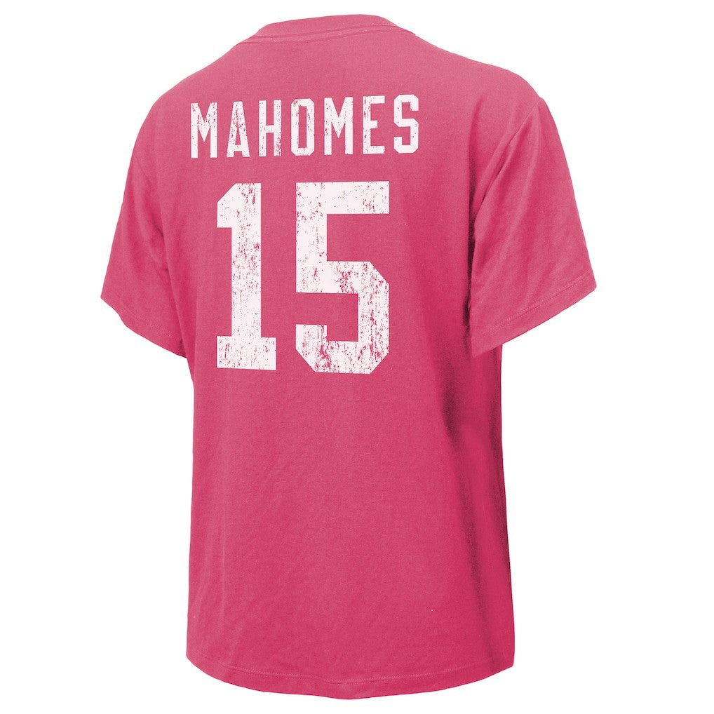 Patrick Mahomes Kansas City Chiefs Majestic Threads Women's Name & Number T-Shirt Pink | NFL