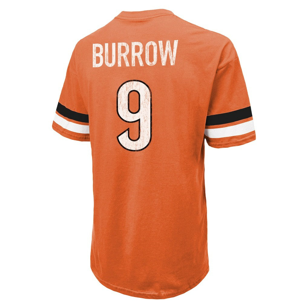 Joe Burrow Cincinnati Bengals Majestic Threads Name & Number Oversize Fit T-Shirt Orange | NFL