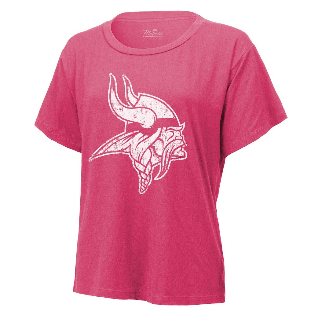 Justin Jefferson Minnesota Vikings Majestic Threads Women's Name & Number T-Shirt Pink | NFL