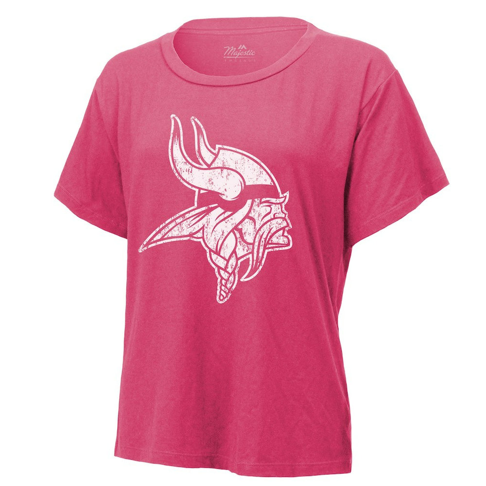 Justin Jefferson Minnesota Vikings Majestic Threads Women's Name & Number T-Shirt Pink | NFL