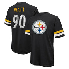 T.J. Watt Pittsburgh Steelers Majestic Threads Name & Number Oversize Fit T-Shirt Black | NFL