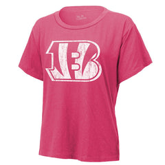 Joe Burrow Cincinnati Bengals Majestic Threads Women's Name & Number T-Shirt Pink | NFL