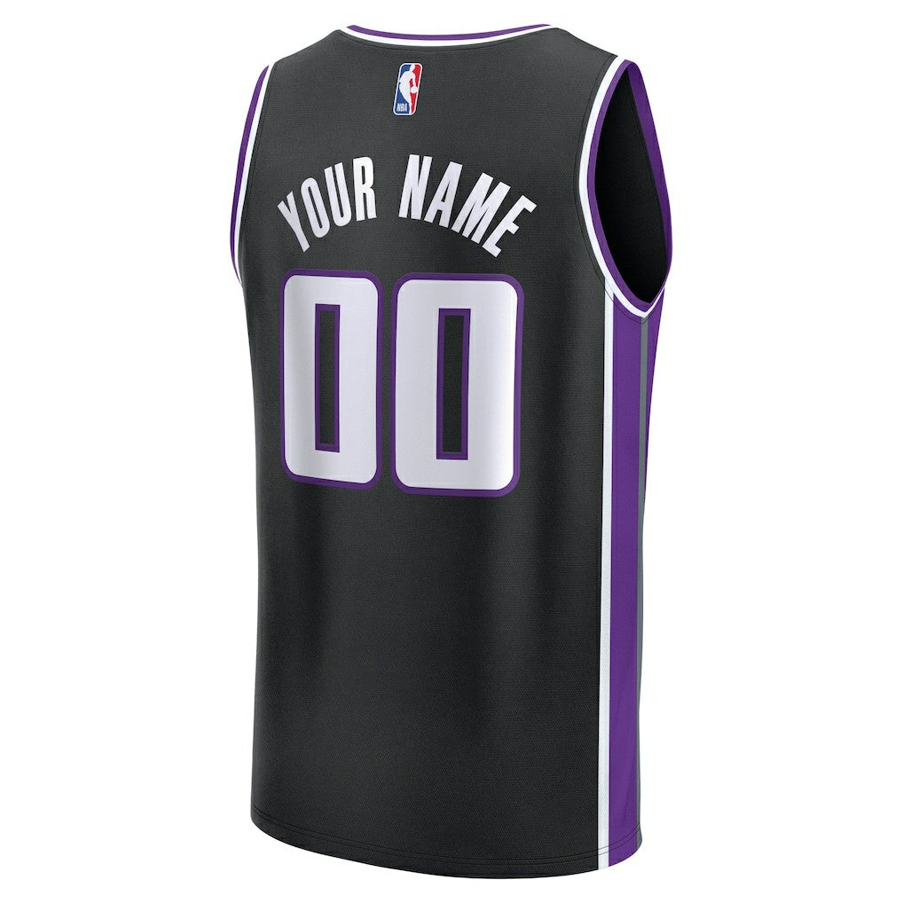 Sacramento Kings Fast Break Custom Jersey Icon Edition Black - NBA
