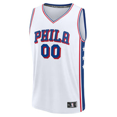 Philadelphia 76ers Fast Break Custom Jersey Association Edition White - NBA