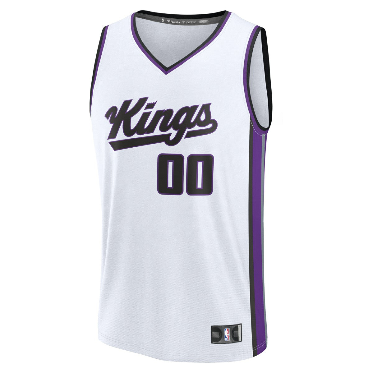 Sacramento Kings Fast Break Custom Jersey Association Edition White - NBA