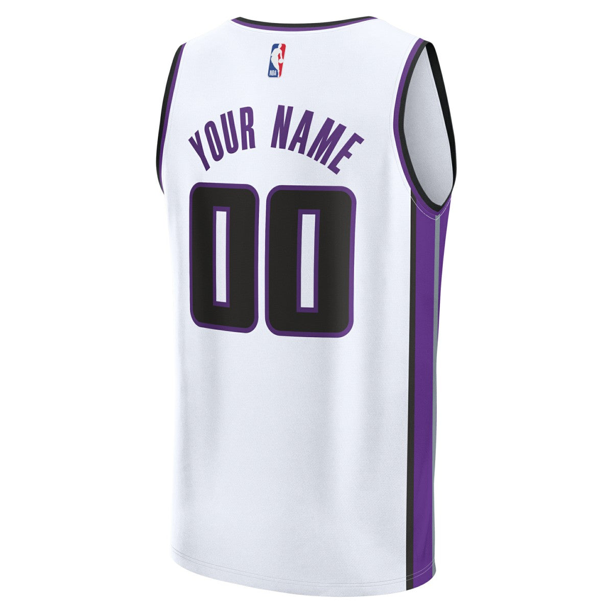 Sacramento Kings Fast Break Custom Jersey Association Edition White - NBA