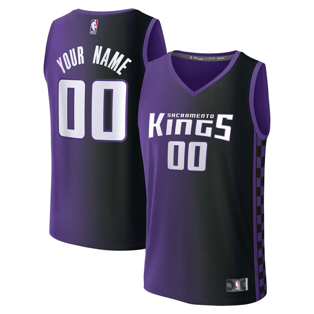Sacramento Kings Fast Break Custom Jersey Statement Edition Purple - NBA