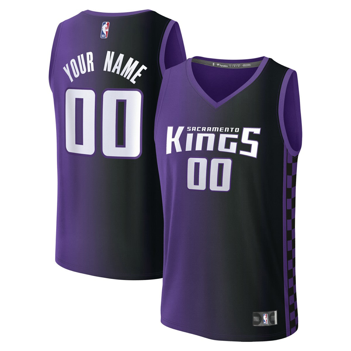 Sacramento Kings Fast Break Custom Jersey Statement Edition Purple - NBA
