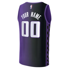 Sacramento Kings Fast Break Custom Jersey Statement Edition Purple - NBA