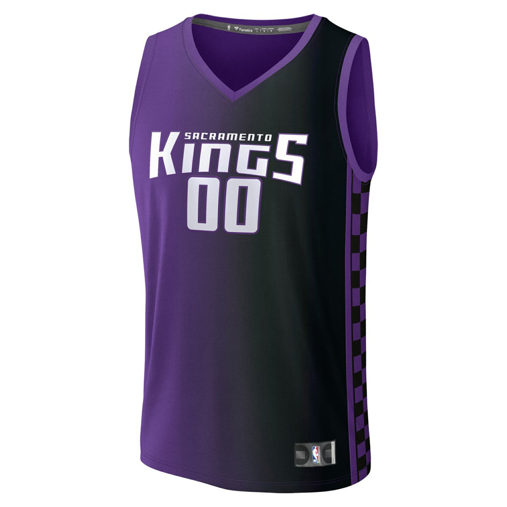 Sacramento Kings Youth Fast Break Custom Replica Jersey Purple Statement Edition - NBA