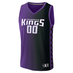 Sacramento Kings Youth Fast Break Custom Replica Jersey Purple Statement Edition - NBA