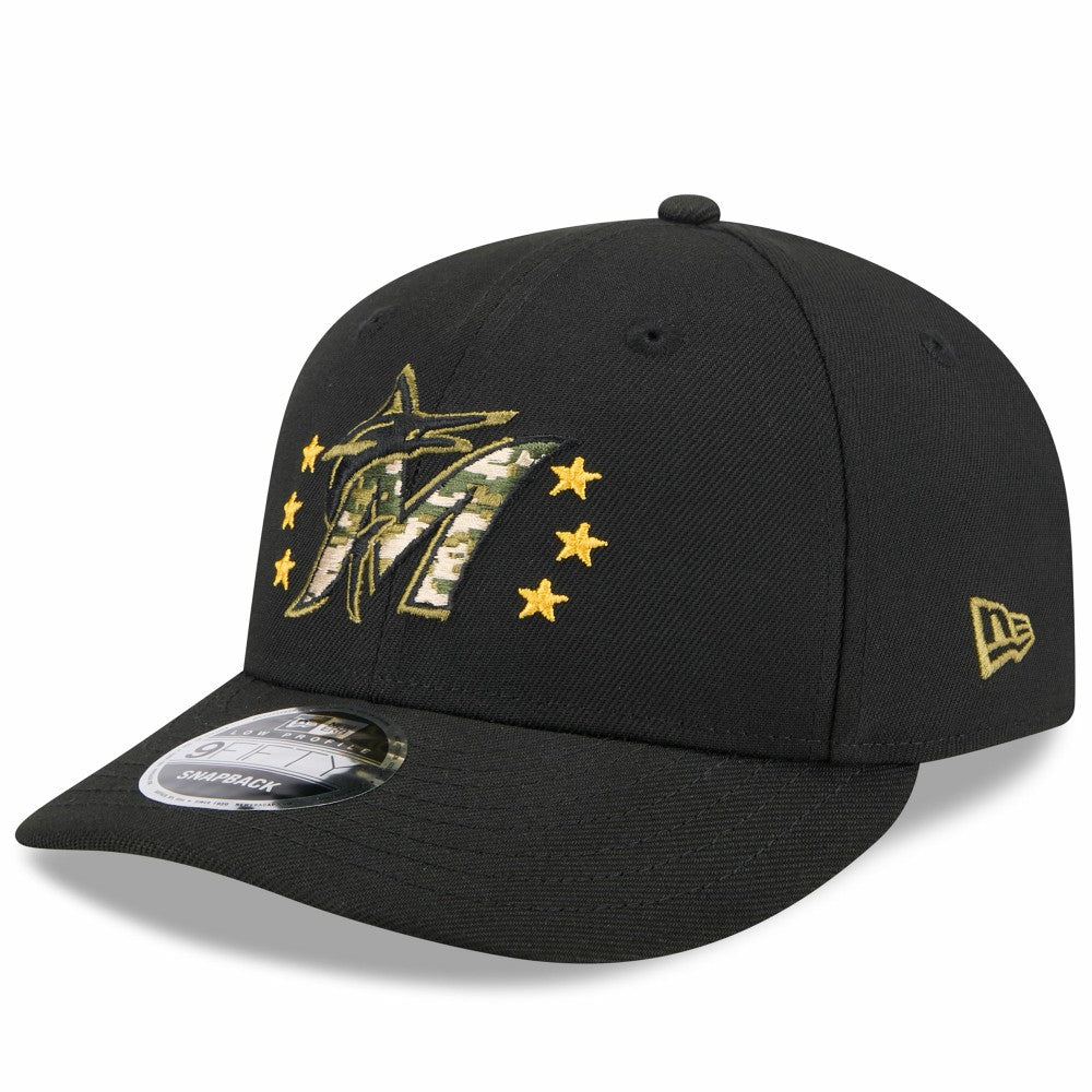 Miami Marlins New Era 2024 Armed Forces Day Low Profile 9FIFTY Snapback Hat - MLB