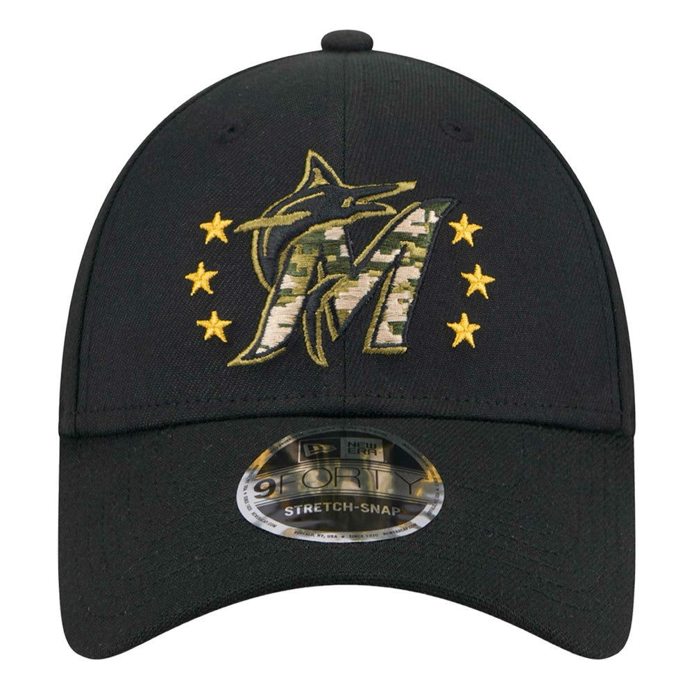 Miami Marlins New Era 2024 Armed Forces Day 9FORTY Adjustable Hat - MLB