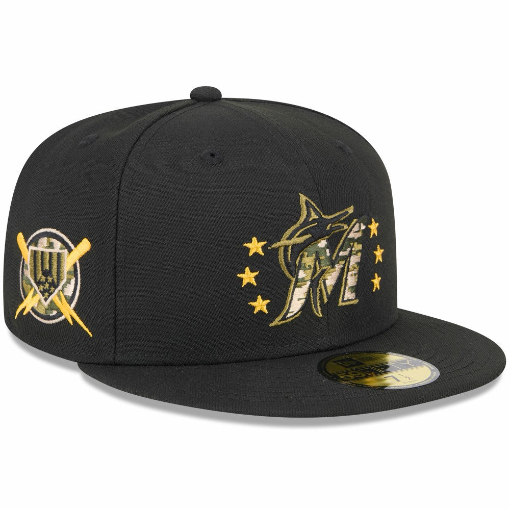 Miami Marlins New Era 2024 Armed Forces Day On-Field 59FIFTY Fitted Hat - MLB