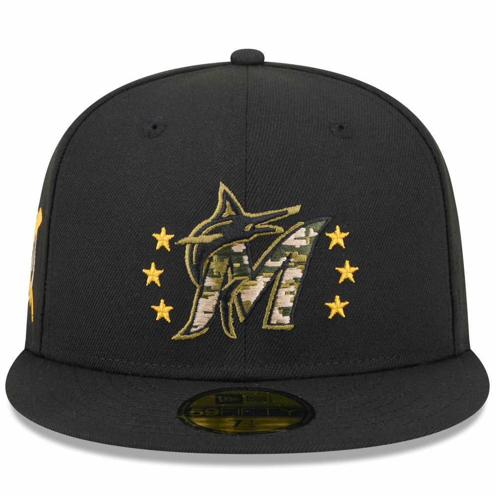 Miami Marlins New Era 2024 Armed Forces Day On-Field 59FIFTY Fitted Hat - MLB