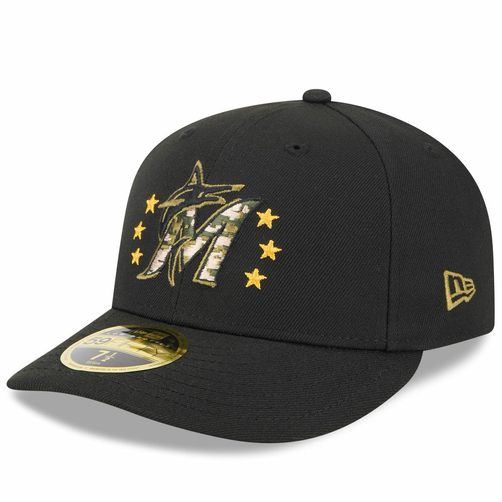 Miami Marlins New Era 2024 Armed Forces Day Low Profile 59FIFTY Fitted Hat - MLB