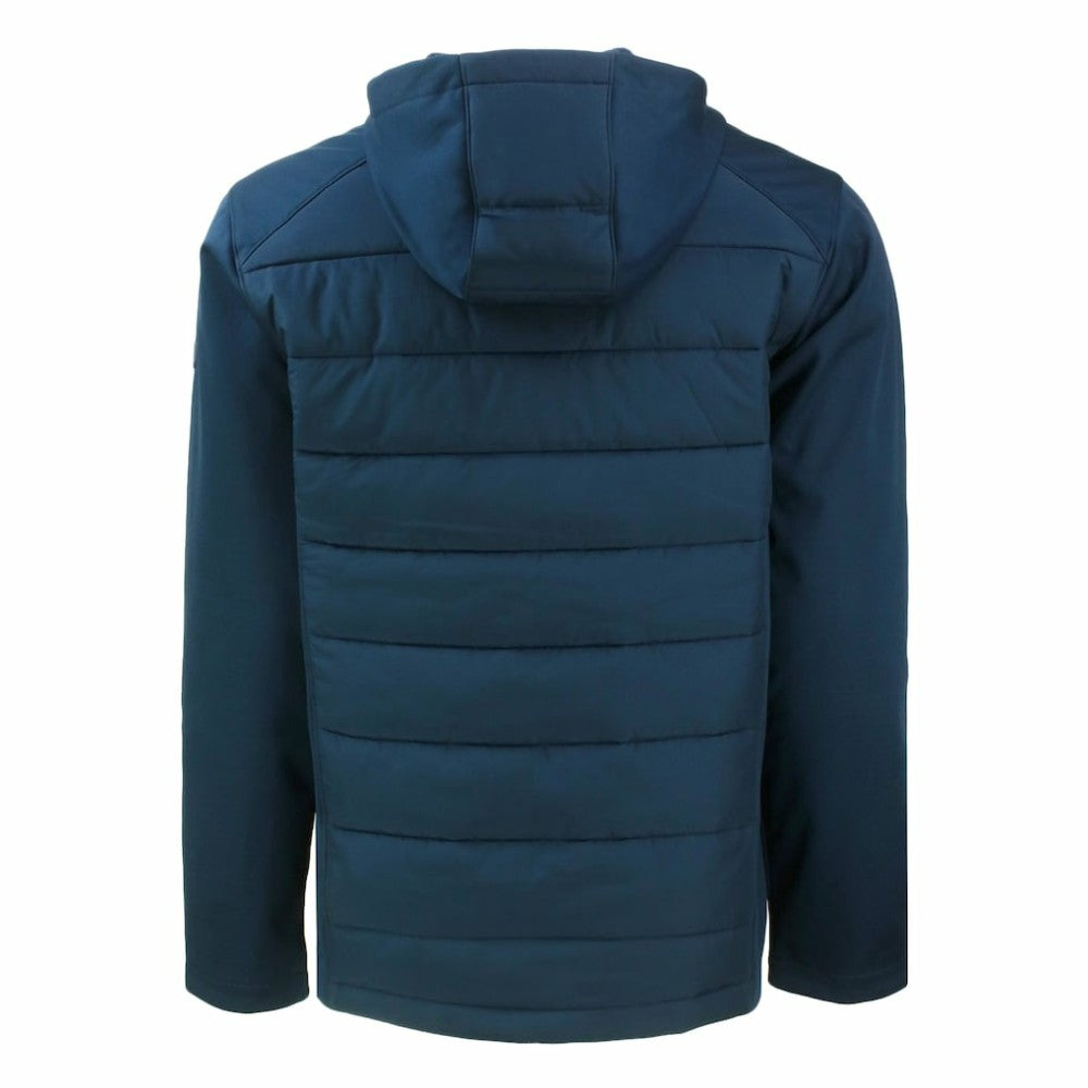 Seattle Mariners Cutter & Buck Big & Tall Evoke Hybrid Eco Softshell Recycled Full-Zip Hoodie - MLB