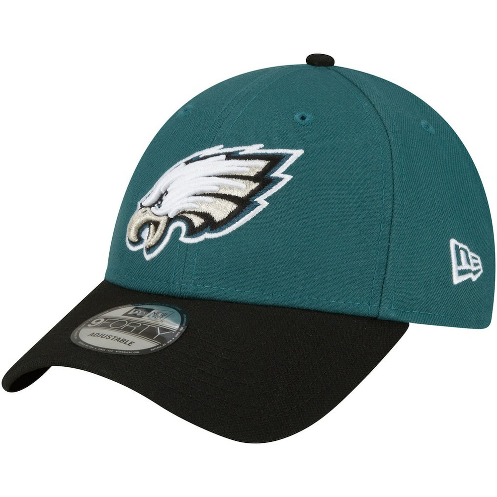 Philadelphia Eagles New Era The League Two-Tone 9FORTY Adjustable Hat Midnight Green/Black | NFL