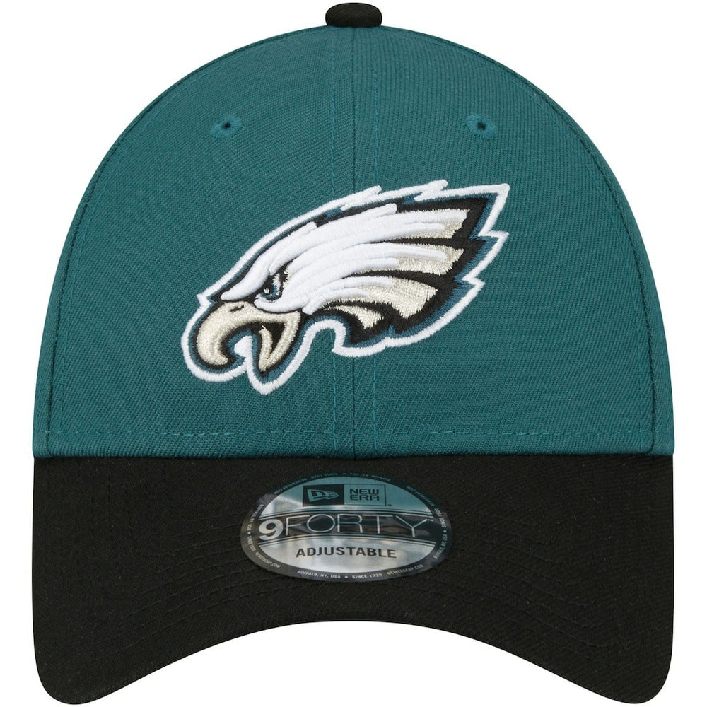 Philadelphia Eagles New Era The League Two-Tone 9FORTY Adjustable Hat Midnight Green/Black | NFL