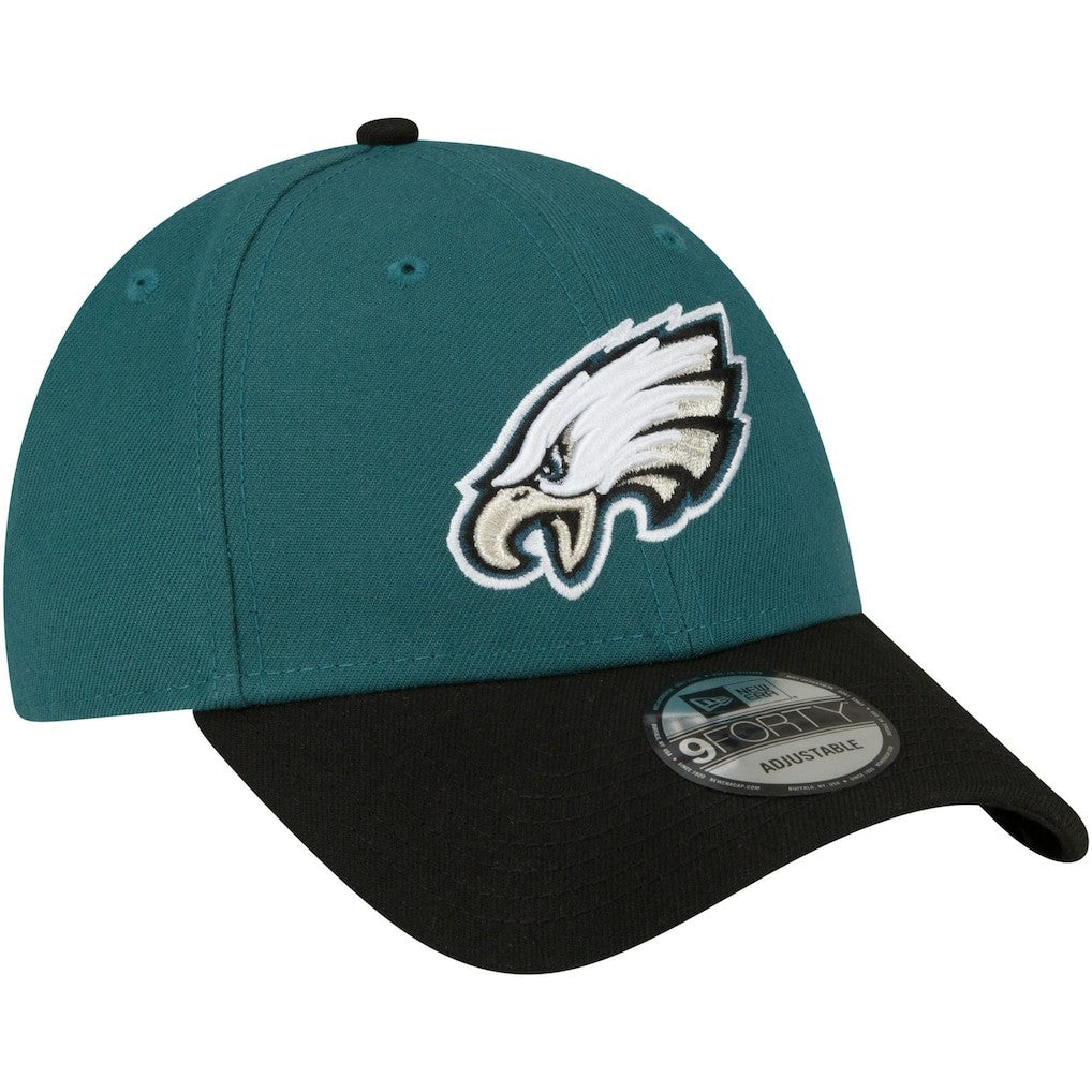 Philadelphia Eagles New Era The League Two-Tone 9FORTY Adjustable Hat Midnight Green/Black | NFL