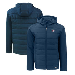Cleveland Guardians Cutter & Buck Evoke Hybrid Eco Softshell Recycled Full-Zip Hoodie - MLB