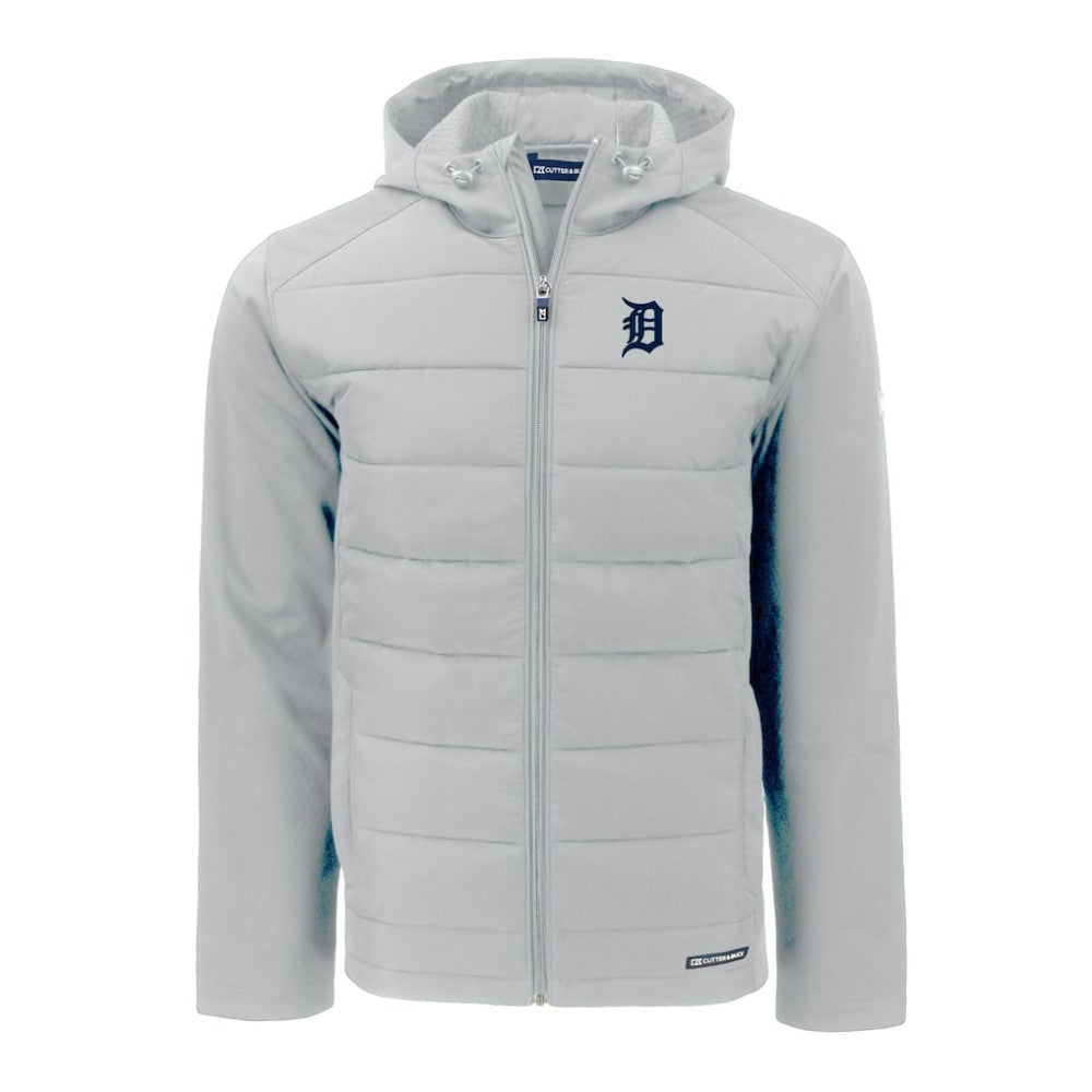 Detroit Tigers Cutter & Buck Evoke Hybrid Eco Softshell Recycled Full-Zip Hoodie - MLB