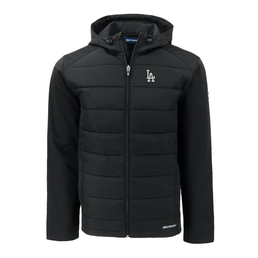 Los Angeles Dodgers Cutter & Buck Evoke Hybrid Eco Softshell Recycled Full-Zip Hoodie - MLB