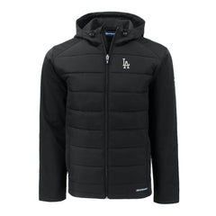 Los Angeles Dodgers Cutter & Buck Evoke Hybrid Eco Softshell Recycled Full-Zip Hoodie - MLB