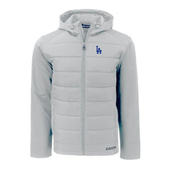 Los Angeles Dodgers Cutter & Buck Evoke Hybrid Eco Softshell Recycled Full-Zip Hoodie - MLB