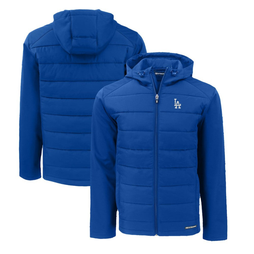 Los Angeles Dodgers Cutter & Buck Evoke Hybrid Eco Softshell Recycled Full-Zip Hoodie - MLB