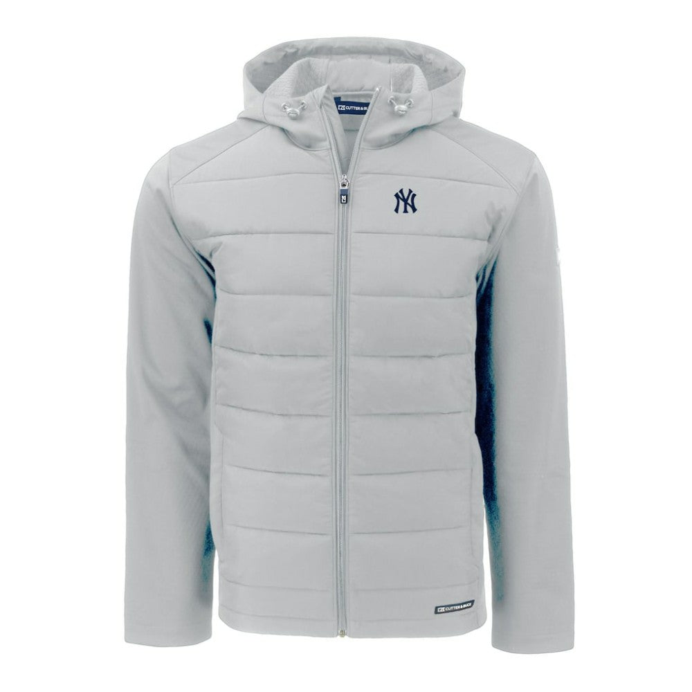 New York Yankees Cutter & Buck Evoke Hybrid Eco Softshell Recycled Full-Zip Hoodie - MLB