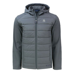 New York Yankees Cutter & Buck Evoke Hybrid Eco Softshell Recycled Full-Zip Hoodie - MLB