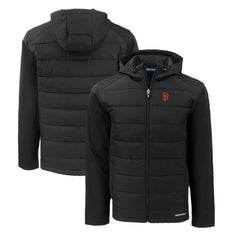 San Francisco Giants Cutter & Buck Evoke Hybrid Eco Softshell Recycled Full-Zip Hoodie - MLB