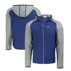Chicago Cubs Cutter & Buck Mainsail Full-Zip Hooded Jacket - MLB