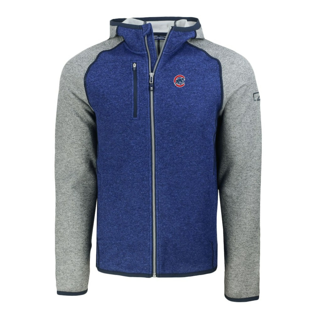 Chicago Cubs Cutter & Buck Mainsail Full-Zip Hooded Jacket - MLB