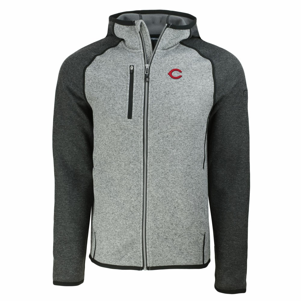 Cincinnati Reds Cutter & Buck Mainsail Full-Zip Hooded Jacket - MLB