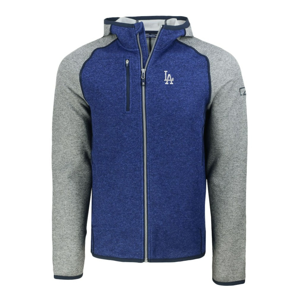 Los Angeles Dodgers Cutter & Buck Mainsail Full-Zip Hooded Jacket - MLB