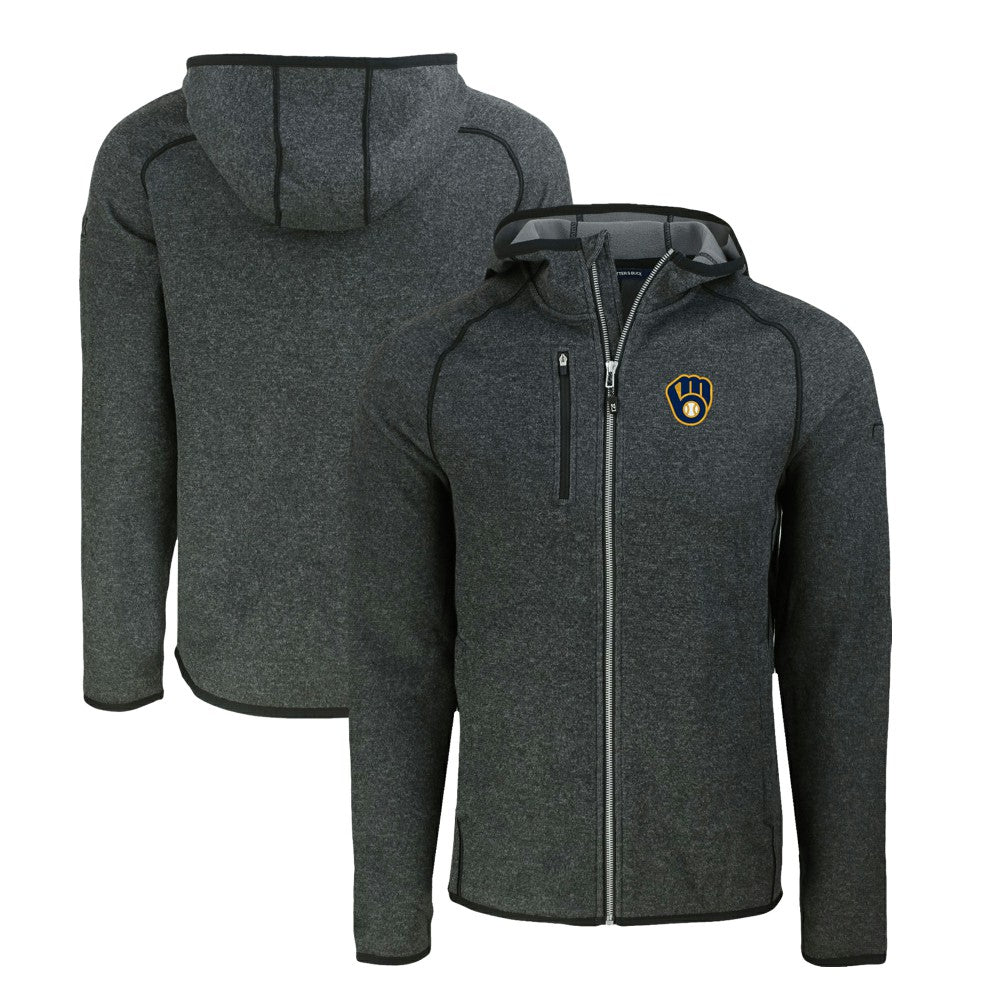 Milwaukee Brewers Cutter & Buck Mainsail Full-Zip Hooded Jacket - MLB