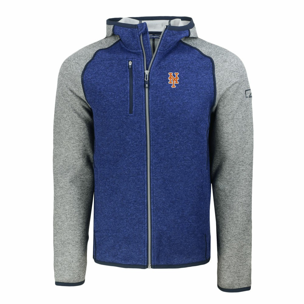New York Mets Cutter & Buck Mainsail Full-Zip Hooded Jacket - MLB