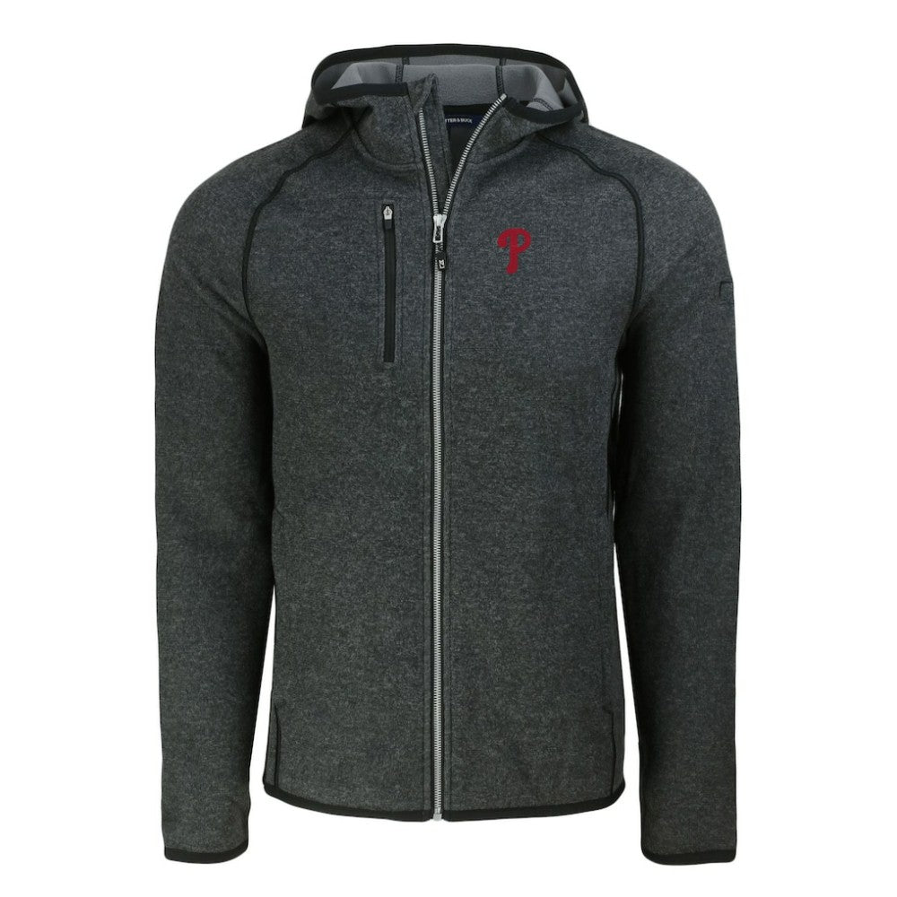 Philadelphia Phillies Cutter & Buck Mainsail Full-Zip Hooded Jacket - MLB