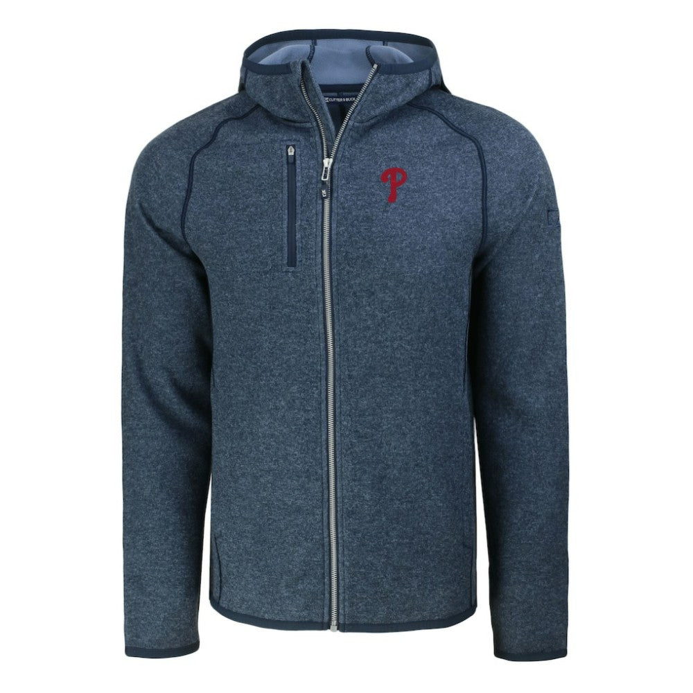 Philadelphia Phillies Cutter & Buck Mainsail Full-Zip Hooded Jacket - MLB